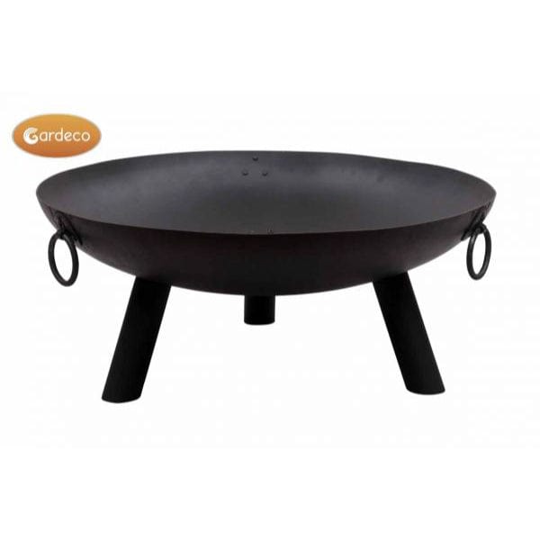 Gardeco Large Dakota Black Steel Firepit | SKU: DAKOTA-80-S | Barcode: 5031599046693
