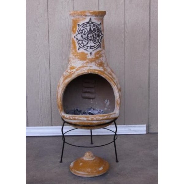 Gardeco Extra Large Tulum Mexican Chiminea In Yellow | SKU: C5TUL.01 | Barcode: 5031599050690