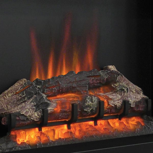 Realistic Glowing Log Bed Of FLARE Athena Inset Electric Fire