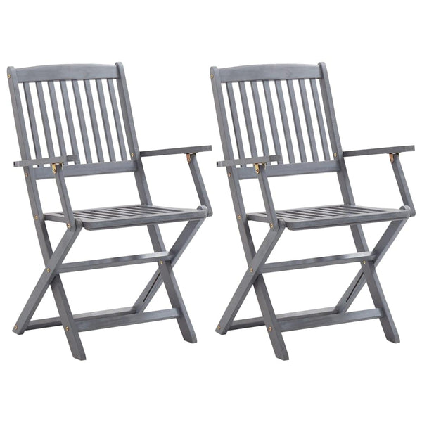 Grey folding patio chairs discount
