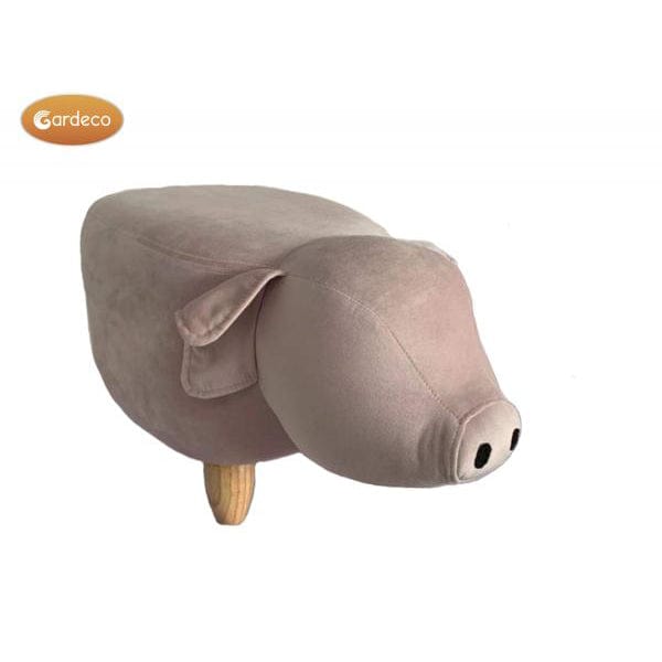 Gardeco Pinky The Pink Pig Velvet Footstool | SKU: FS-PIG-PK | Barcode: 5031599049700