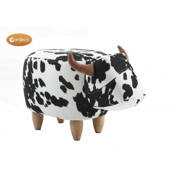 Gardeco Lulu The Black And White Cow Footstool Heartwarming Fires