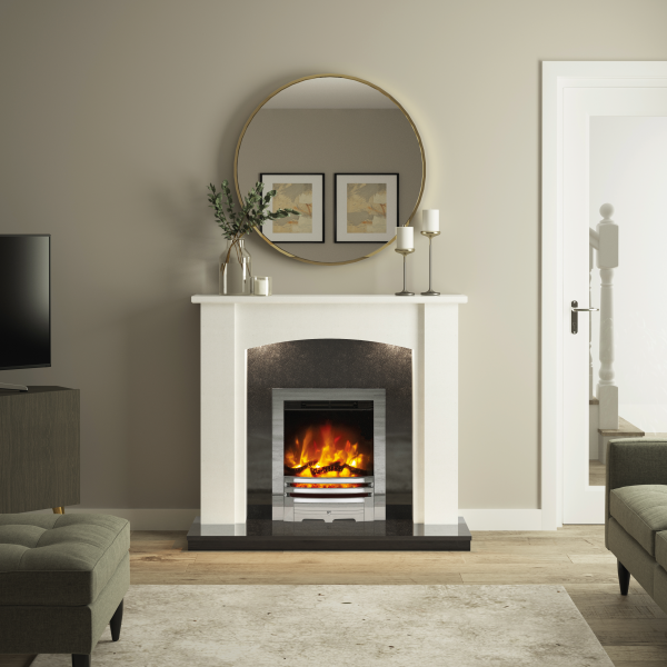 FLARE Somerton 48" Micro Marble Electric Fireplace