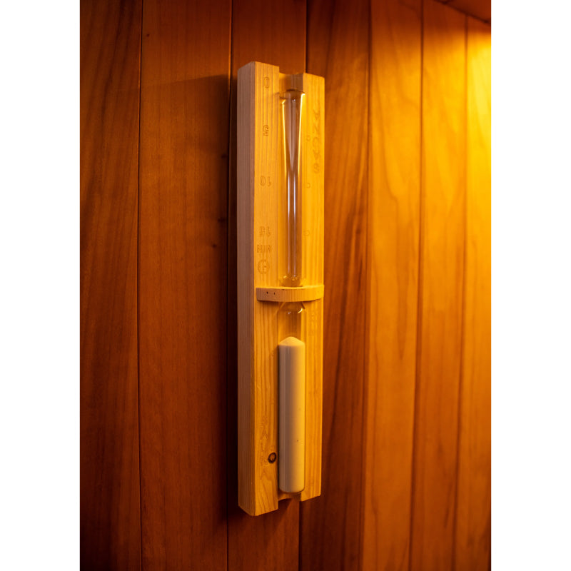 Wall-mounted wooden sauna hourglass timer