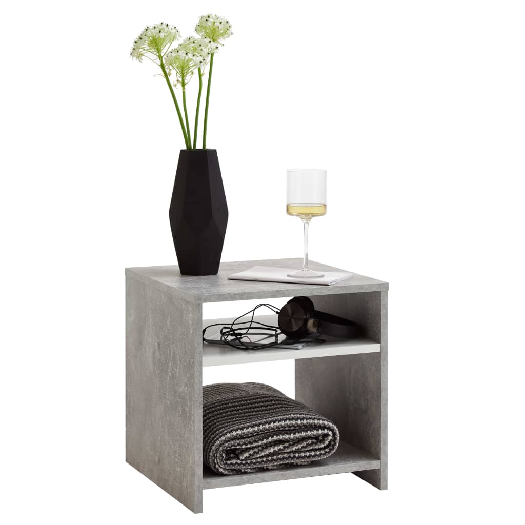 FMD Coffee Table With Shelf Concrete Grey and White | SKU: 428748 | Barcode: 4029494116567
