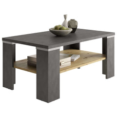 FMD Coffee Table With Shelf Matera Grey and Artisan Oak | SKU: 437005 | Barcode: 4029494125491