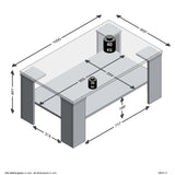 FMD Coffee Table With Shelf Matera Grey and Old Style | SKU: 437006 | Barcode: 4029494125514