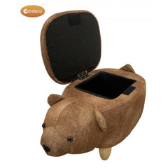Gardeco Bruce The Brown Bear Footstool With Storage Lid Open | SKU: FS-BEAR-BR | Barcode: 5031599050478