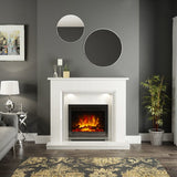 FLARE Beam Edge 22" Inset Electric Fire In Black Nickel Finish In A Room Setting