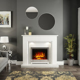 FLARE Beam Edge 22" Inset Electric Fire In Chrome Finish In A Room Setting