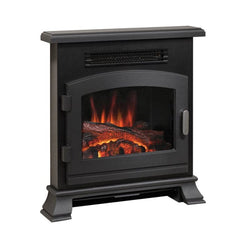 Side View On FLARE Banbury 16" Inset Electric Stove In Matt Black Finish