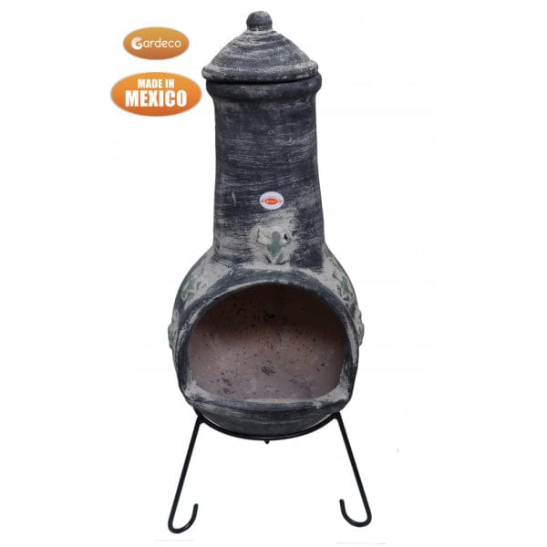 Gardeco Extra Large Rana (Frog) Mexican Chiminea In Dark Grey | SKU: C5R.55 | Barcode: 5031599050713