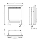 Dimensions / Drawings Of FLARE Ember 16” Inset Electric Fire