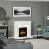 FLARE Beam Edge 16" Inset Electric Fire In Matt Black Finish In A Room Setting