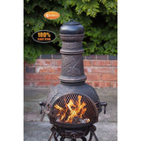 Gardeco Small Cast Iron Cooking Pot On Top Of A Chiminea| SKU: COOK-POTSMALL | Barcode: 5031599037530