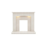 FLARE Isabelle 45" Manila Micro Marble Fireplace Surround With Undermantel Lighting