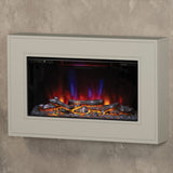 FLARE Albali 38" Wall Mounted Electric Fire In Stone Painted Finish