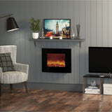 FLARE Quattro 25" Curved Wall Mounted Electric Fire In A Room Setting