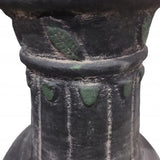 Leaf Decor Of Gardeco Extra Large Mexican Hoja (Leaf) Chiminea In Grey & Green | SKU: C5H.73 | Barcode: 5031599050621