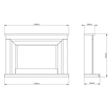 Drawings Of FLARE Wellbank 48” Electric Fireplace