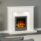 FLARE Beam Edge 16" Inset Electric Fire In Black Nickel Finish In A Room Setting