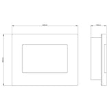 Dimensions / Drawings Of FLARE Quattro 25" Curved Wall Mounted Electric Fire