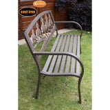 Gardeco Steel Framed Cast Iron Bench With Horses | SKU: BENCH-HORSES | Barcode: 5031599039435