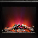 Log Bed Of FLARE Lorento 47" Micro Marble Electric Fire Suite