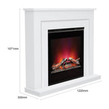 Dimensions Of FLARE Orwell 48″ Electric Fireplace