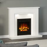 FLARE Beam Edge 16" Inset Electric Fire In Matt Black Finish In A Room Setting