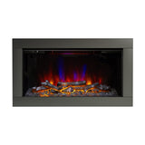 FLARE Avella 34" Inset Wall Mounted Electric Fire In Black Nickel Finish
