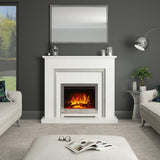 FLARE Beam Edge 22" Inset Electric Fire In Chrome Finish In A Room Setting