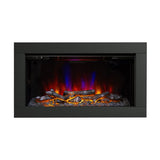 FLARE Avella 34" Inset Wall Mounted Electric Fire In Matt Black Finish