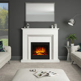 FLARE Beam Edge 22" Inset Electric Fire In Matt Black Finish In A Room Setting