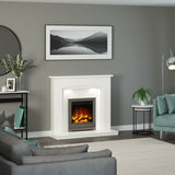 FLARE Beam Edge 16" Inset Electric Fire In Black Nickel Finish In A Room Setting