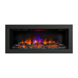 FLARE 45" Avella Grande Inset Wall Mounted Electric Fire In Matt Black Finish