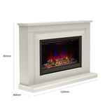 Dimensions Of FLARE Wellbank 48” Electric Fireplace