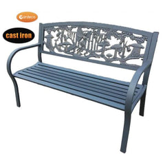 Gardeco Steel Framed Cast Iron Bench With Fairies | SKU: BENCH-FAIRIES | Barcode: 5031599046648