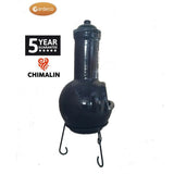 Side View Of A Gardeco Sempra Large Black Chimalin AFC Chiminea | SKU: AFC-C21.75 | Barcode: 5031599044613