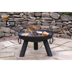 Gardeco Medium Dakota Black Steel Firepit | SKU: DAKOTA-50 | Barcode: 5031599046686