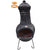 Gardeco Extra Large Mexican Hoja (Leaf) Chiminea In Grey & Green | SKU: C5H.73 | Barcode: 5031599050621