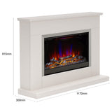 FLARE Hansford 46” Electric Fireplace Dimensions