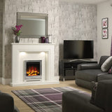 FLARE Beam Edge 16" Inset Electric Fire In Chrome Finish In A Room Setting
