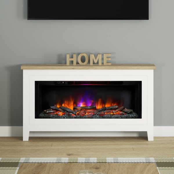 FLARE Poulton 50" Electric Fireplace Console Unit In A Room Setting