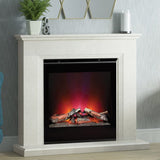 FLARE Lorento 47" Manila Micro Marble Electric Fire Suite In A Room Setting