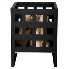 Esschert Design Square Fire Basket FF87 With Logs Inside | SKU: 404621 | UPC: 8714982031861