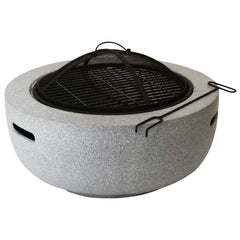 Esschert Design White Round MGO Fire Bowl | SKU: 428851 | UPC: 8714982159220