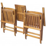 vidaXL Folding Garden Bench With Tea Table 140 cm Solid Acacia Wood | SKU: 42654 | Barcode: 8718475502593