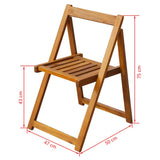 vidaXL Folding Garden Chairs 2 pcs Solid Acacia Wood | SKU: 42660 | Barcode: 8718475502654