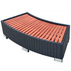 vidaXL Spa Step Poly Rattan 92x45x25 cm Black | SKU: 42700 | Barcode: 8718475503057